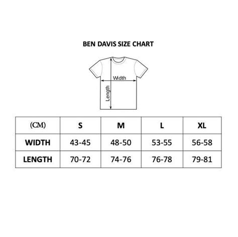 big ben workwear|ben davis size chart.